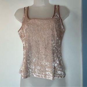 Victoria's‎ Secret Beige Crushed Velvety Tank Top Medium